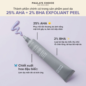 Tinh chất thay da sinh học, tái tạo tế bào mới Paula's Choice 25% AHA + 2% BHA Exfoliant Peel 30ml