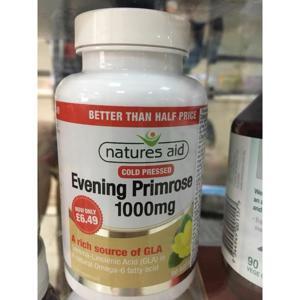 Tinh dầu hoa anh thảo Natures Aid Evening Primrose Oil 90 viên