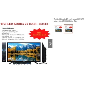 Tivi Led Kooda HD 25 inch K25T2