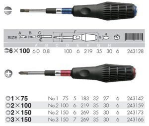 Tô vít đóng cán đàn hồi Anex No.3960 +2x150