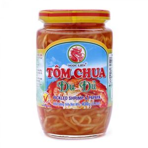 Tôm chua đu đủ Ngọc Liên lọ 430g