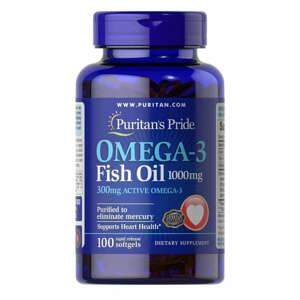 TPCN Puritan's Pride Omega-3 Fish Oil 1000 mg - Viên uống dầu cá nâng cao sức khỏe tim mạch và hệ miễn dịch