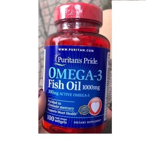 TPCN Puritan's Pride Omega-3 Fish Oil 1000 mg - Viên uống dầu cá nâng cao sức khỏe tim mạch và hệ miễn dịch