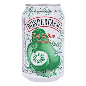 Trà bí đao ít đường Wonderfarm lon 310ml