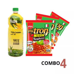 Trà chanh với sả Fuze Tea Lốc 6 chai 1 lít