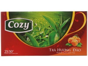 Trà túi lọc Cozy hương đào (25túi/Hộp)