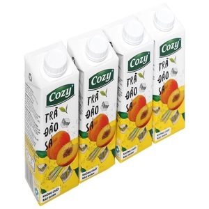 Trà đào sả Cozy - Lốc 4 hộp 225ml