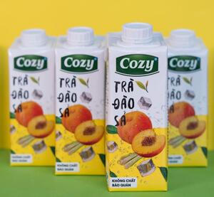 Trà đào sả Cozy - Lốc 4 hộp 225ml