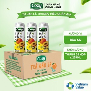 Trà đào sả Cozy - Thùng 24 hộp 225ml