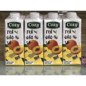 Trà đào sả Cozy - Thùng 24 hộp 225ml