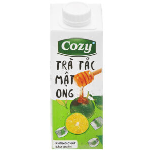 Trà đào tắc mật ong Cozy - Lốc 4 hộp 225ml