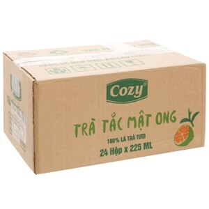 Trà đào tắc mật ong Cozy - Thùng 24 hộp 225ml