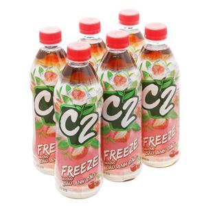 Trà đen C2 hương dâu anh đào Lốc 6 chai 455ml