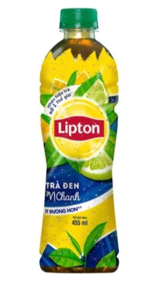 Trà đen Lipton vị chanh 455ml