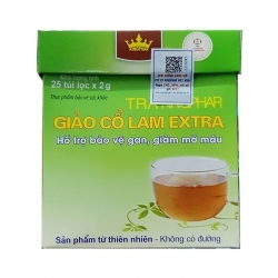 Trà giảo cổ lam Extra Kingphar giúp hạ mỡ máu hộp 25 gói