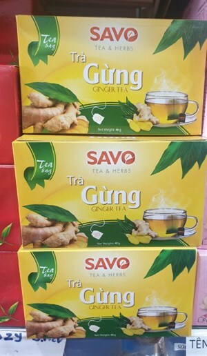 Trà gừng túi lọc Savo 40g