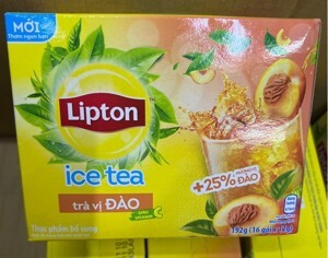 Trà Lipton ice tea hòa tan vị đào - 224g (16 gói x 14g)