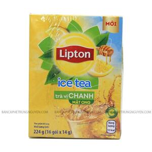 Trà Lipton ice tea hòa tan vị chanh mật ong - hộp 224g (16 gói x 14g)