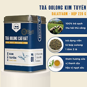 Trà oolong kim tuyên cầu đất dalatfarm - hộp 220gr