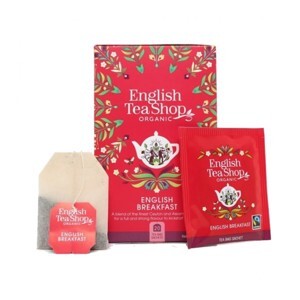 Trà Organic English Breakfast hiệu English Tea Shop 20 gói