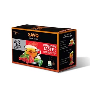 Trà SAVO Phúc Bồn Tử (Rasberry Tea) - Hộp 25 Gói x 2g