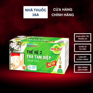 Trà Tam Diệp Thế Hệ 2 Hùng Phát hộp 30 gói x 2 g