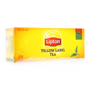 Trà túi lọc nhãn vàng Lipton hộp 50g