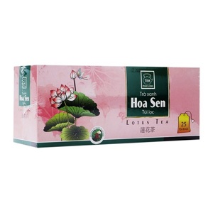 Trà xanh hoa sen túi lọc phúc long hộp 50g