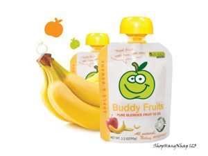 Trái cây nghiền HiPP  Buddy Fruit vị chuối, táo