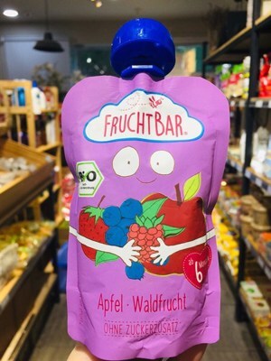 Trái cây nghiền hữu cơ FruchtBar Đức 6m (100g)