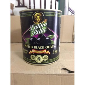 Trái oliu đen không hạt hiệu Latino Bella 3kg