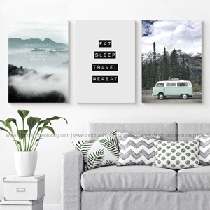 Tranh decor: Eat - sleep - travel - repeat DC3105