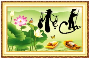 Tranh đính đá DF-097 - Cha mẹ