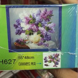 Tranh đính đá H627 - Bình hoa tuyệt đẹp