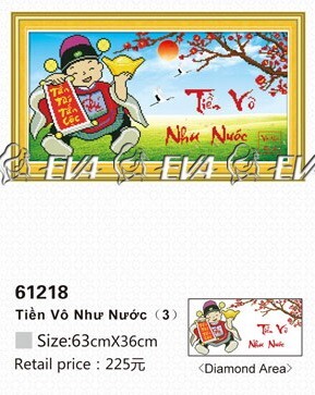 Tranh đính đá tiền vào như nước - EVA61218 (EVA-61218)