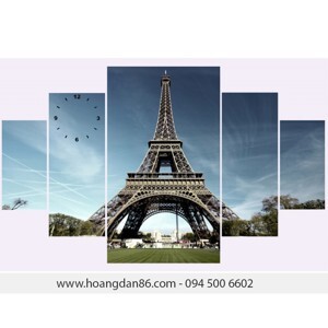 Tranh đồng hồ Tháp Eiffel