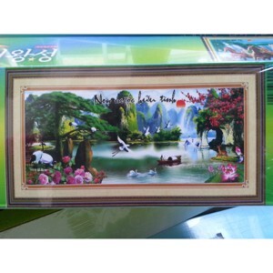 Tranh gắn đá H925 - Non nước hữu tình (200x7)