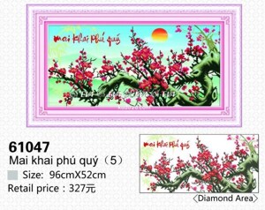 Tranh mai khai phú quý - EVA61047