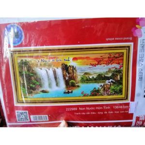 Tranh thêu chữ thập 222989 - Non nước hữu tình