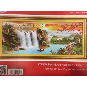 Tranh thêu chữ thập 222989 - Non nước hữu tình