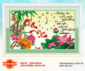 tranh thêu chữ thập cha mẹ - DLH-222818