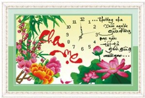 tranh thêu chữ thập cha mẹ - DLH-222818