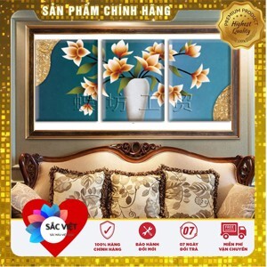 Tranh thêu chữ thập hoa - DLH-YA888