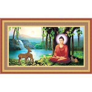 Tranh thêu chữ thập Phật Thích Ca Mâu Ni DLH-A1099