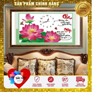 Tranh thêu đồng hồ cha mẹ - DLH-222899