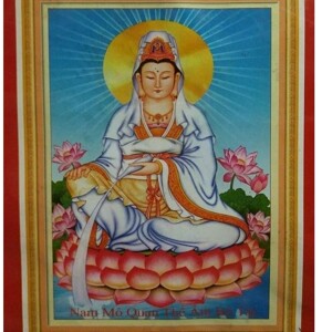 Tranh thêu phật bà quan âm - DLH-222906