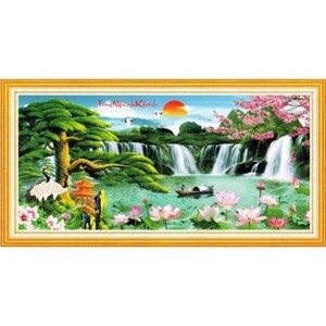 Tranh thêu tùng nghênh khách DLH-222850