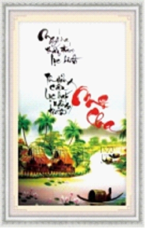 Tranh thư pháp cha mẹ - DLH-222445