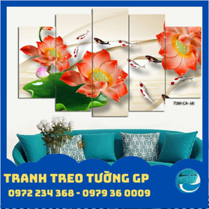 Tranh treo tường Cửu Ngư Quần Hội 5