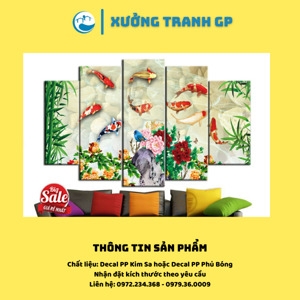 Tranh treo tường Cửu Ngư Quần Hội 5